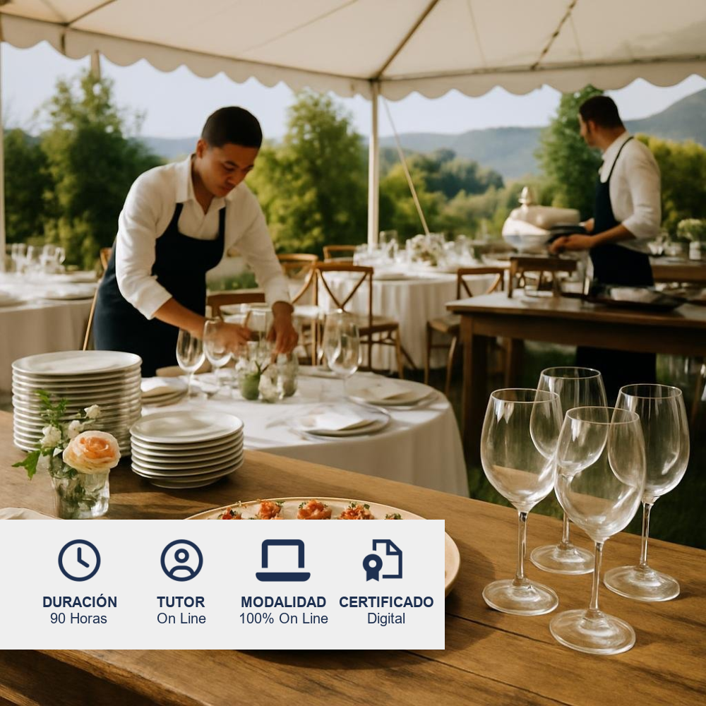 Curso de Gestión de Servicios de Catering y Banquetería